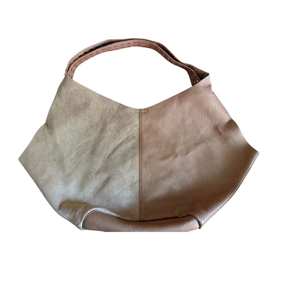 Shiraleah Chicago Arden Two-Tone Suede and Vegan Leather Hobo Shoulder Bag